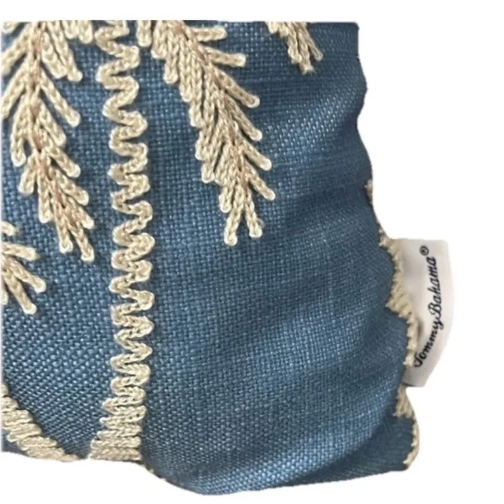 Tommy Bahama 14 x 24 Throw Pillow Indoor/Outdoor Palm Trees Blue Tropical Beach